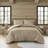 2 PCS Twin/Twin XL Chenille Oversized Comforter Set Tan