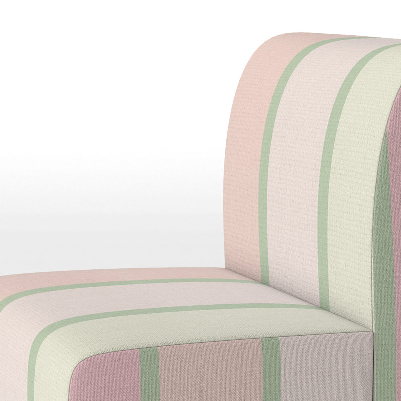 Multicolor Striped Pattern - Upholstered Patterned Accent Slipper Chair