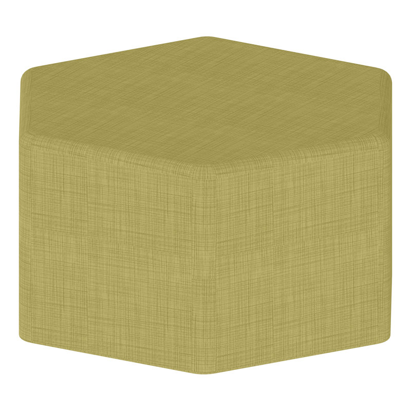 Tabouret hexagonal structuré de Learniture, Vert hachuré