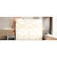 Grand lit blanc avec, imprimé, conduit sous, lit moderne, blanc, motif, prise de courant