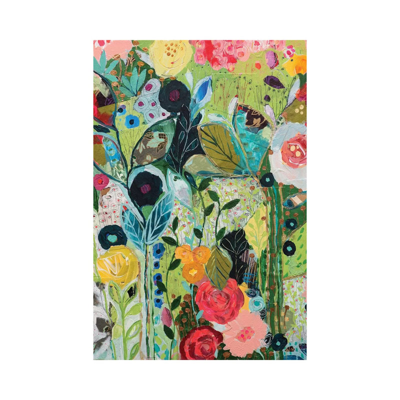 Botanical Bliss by Carrie Schmitt - Wrapped Canvas Painting, 101.6 cm H x 66.04 cm W x 3.175 cm D