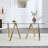 Tempered Glass Dining Table With Sturdy Metal Legs-318608524-303948477