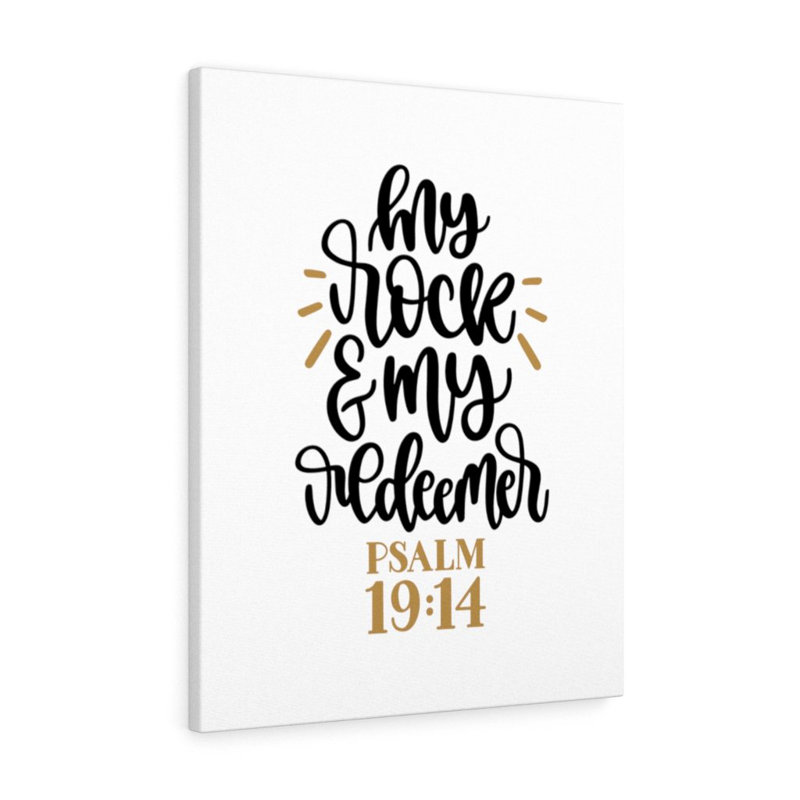 Redeemed Psalm 19:14 - Wrapped Canvas Print, 36cm H x 28cm W