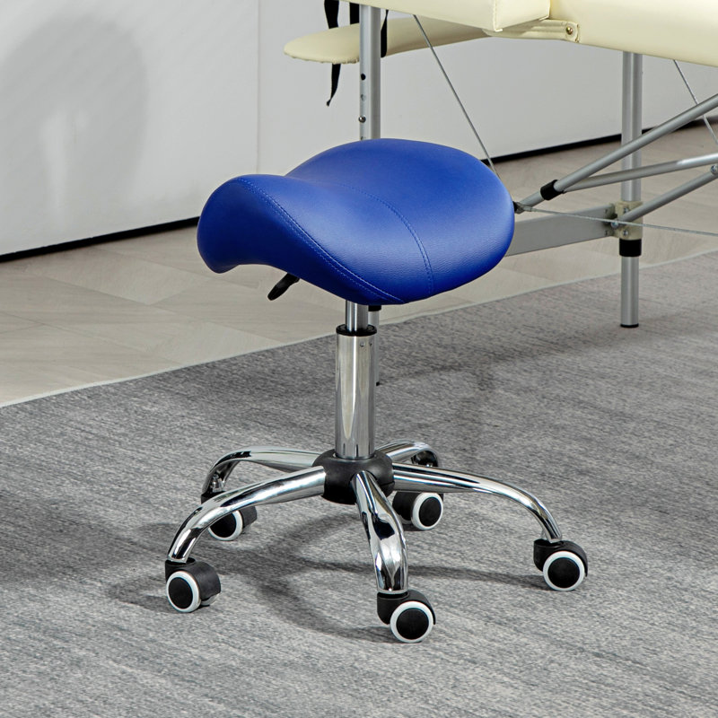 Carliyah Adjustable Height Lab Stool, Dark Blue