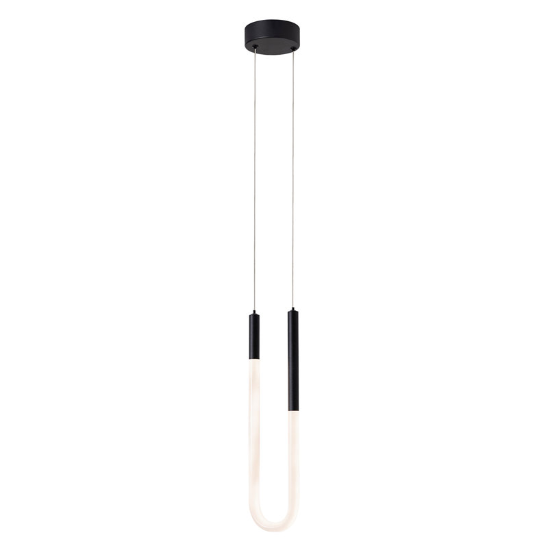 Adel Single LED Pendant, Black