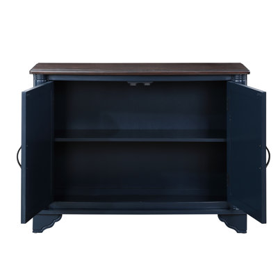 40" Retro Console Table, Spacious Storage For Entryway. Tabletop, Adjustable Shelf, Solid Wood Feet, Entryway Table With Storage, . Removable Top. Con