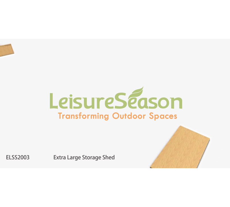 Leisure Season 6 ft. Medium Brown Solid Wood Outdoor Storage Shed with Shelving