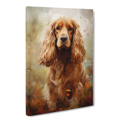 Cocker Spaniel Digital - Wrapped Canvas Print