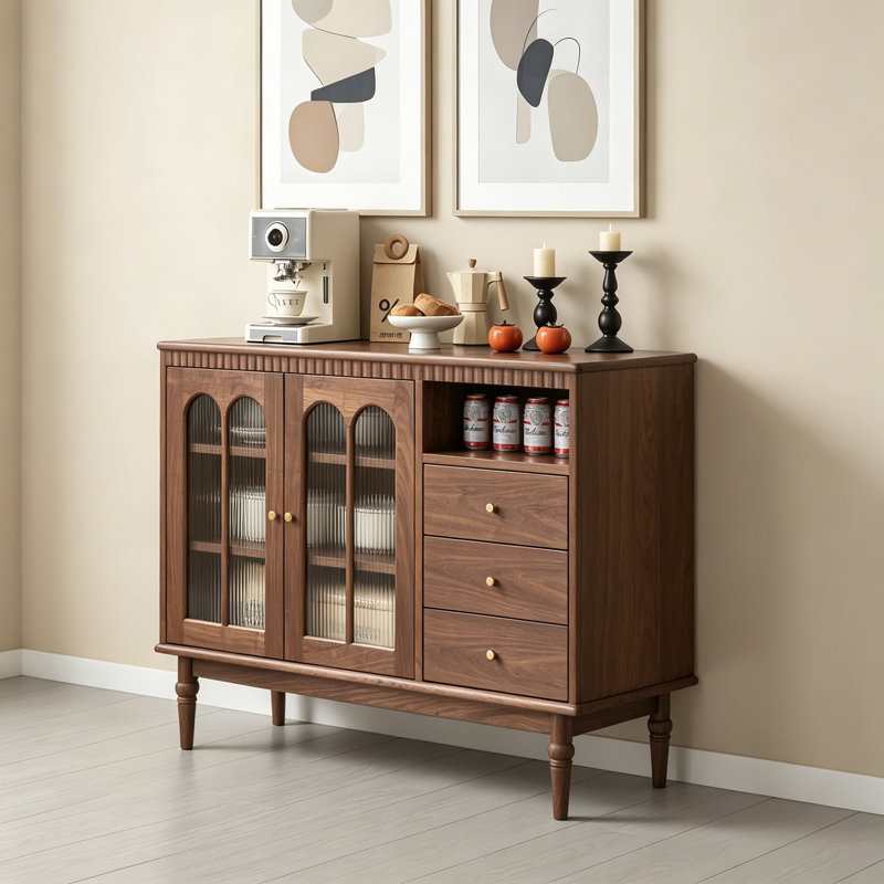 Commode d'appoint rétro avec rangement multifonctionnel