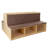 Read-A-Round Double-Sided Brown Reading Bench with Trays