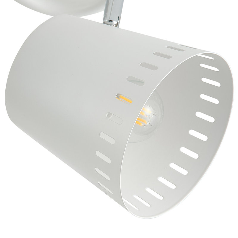 Plafonnier réglable en fer blanc mat à 3 lampes