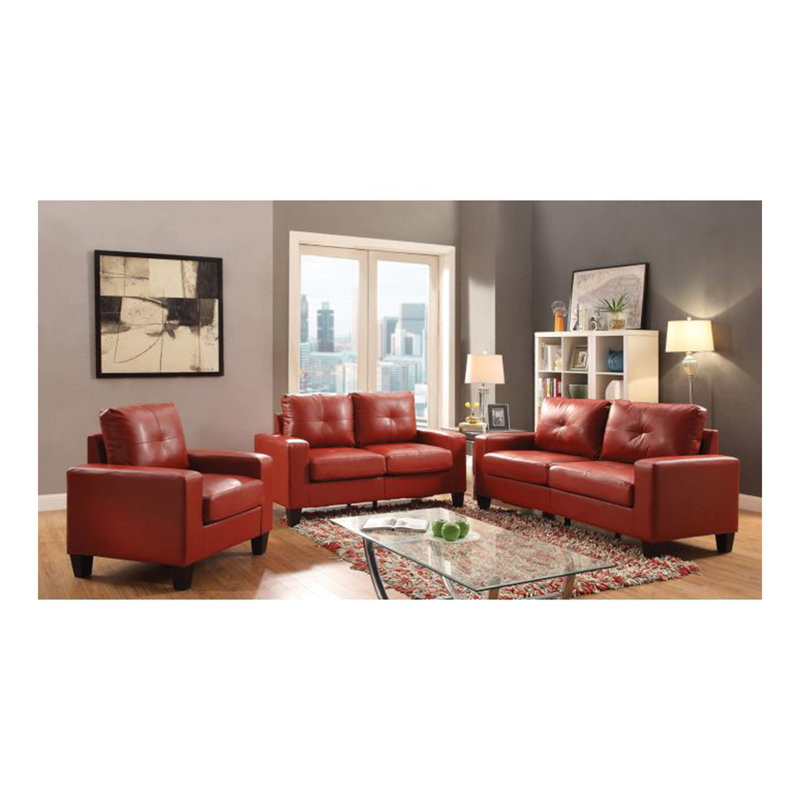 Causeuse modulaire Newbury, rouge, Rouge