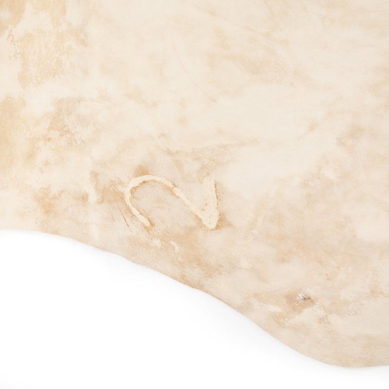Harland Cowhide Animal Print Area Rug in Ivory
