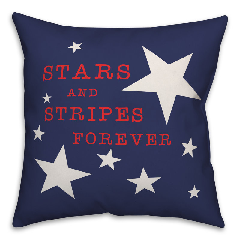  Coussin intérieur / extérieur Stars and Stripes Forever, 20 po x 20 po