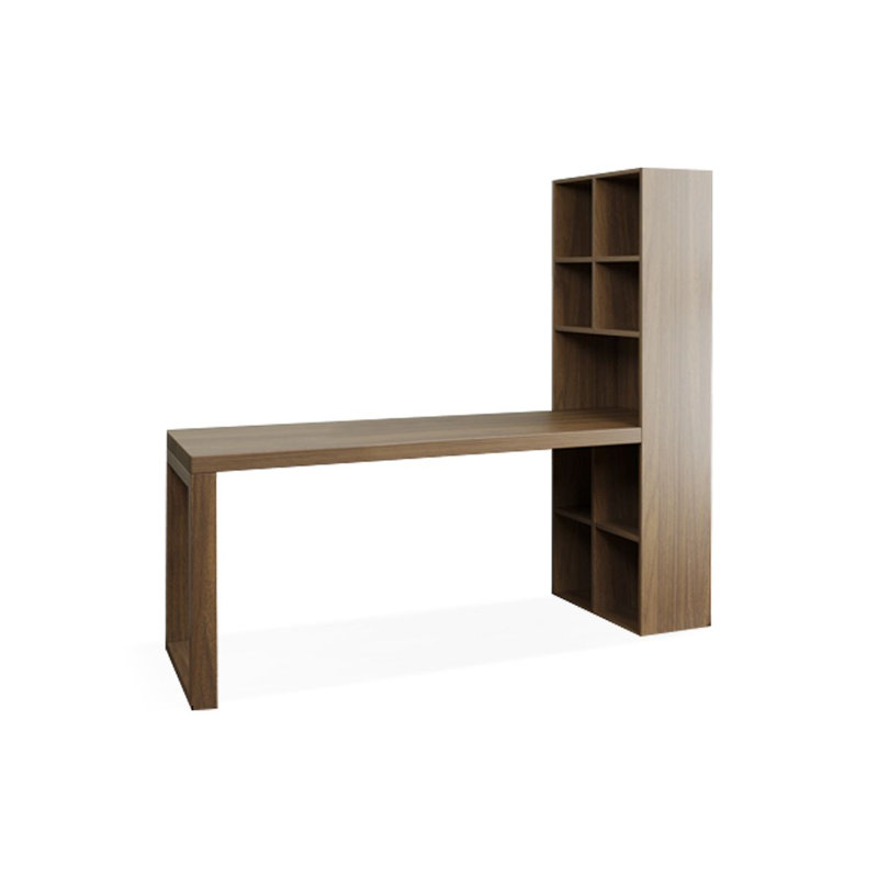 Bureau rectangulaire en bois massif noyer, H 29,53 po x l 62,99 po x P 23,62 po, Retour à droite