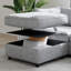 Causeuse-causeuse, canapé-lit de style Mid-Century moderne avec rangement-283167286