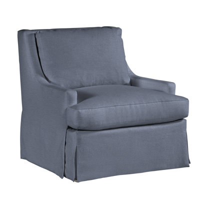 Fauteuil à housse en lin de 35 po de large Royce