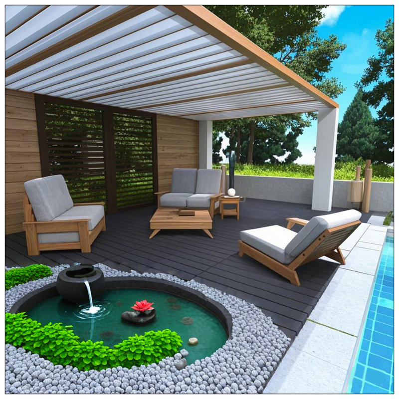 24-Piece Interlocking Outdoor Deck Tiles, Easy Installation For Patio And Balcony, Durable PP Material, Versatile Flooring Solution