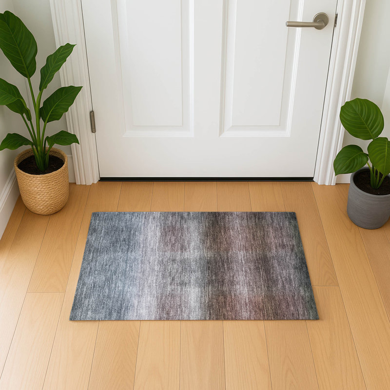 Tapis de qualité supérieure lavable à la machine Hooley AMF1735, Rectangle 1 pi 8 po x 2 pi 6 po