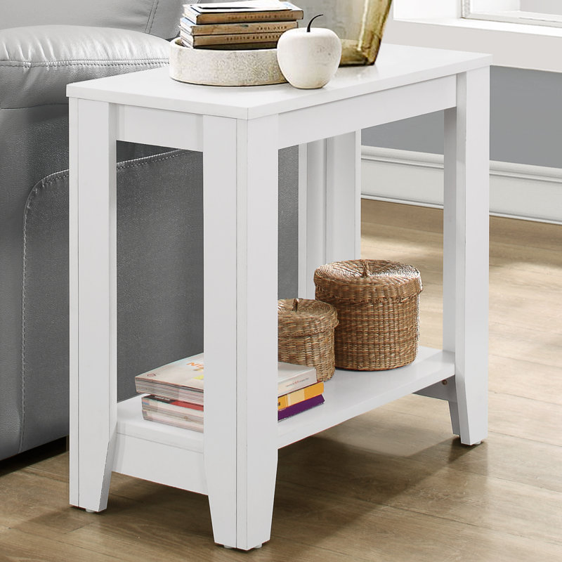 Accent Table, Side, End, Nightstand, Lamp, Living Room, Bedroom, Laminate, Transitional, White