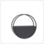 DÉCORNEURS MURAUX S / 2 MÉTAL ROND 9/12 ", NOIR