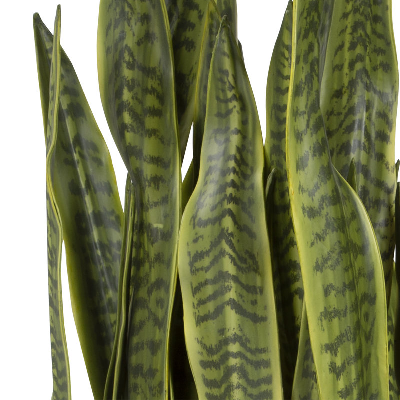 Hylton 44'' Faux Snake Plant (Sansevieria) Plant in Metal Pot