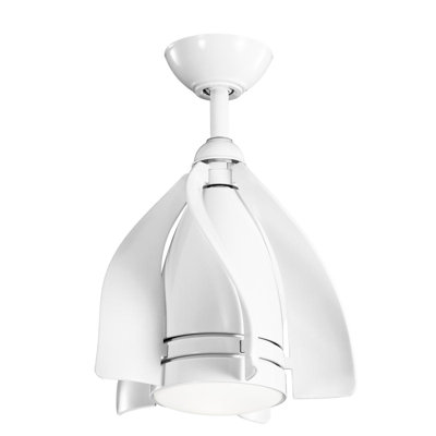 Ventilateur de plafond à 5 pales rétractables à DEL de 5 po avec télécommande et ensemble d'éclairage Terna