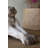  Faux Concrete Rabbit Laying Sculptural Animal Decor 10" H Accent