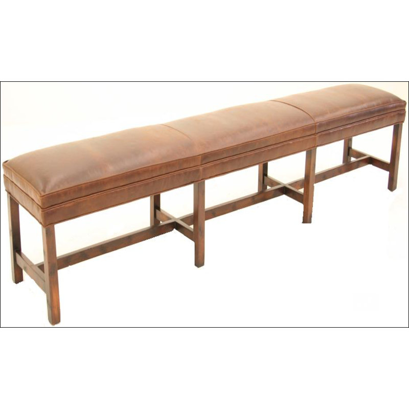Leather Bench, Africa Antique Red, Brushy Bayou, Old Gold E