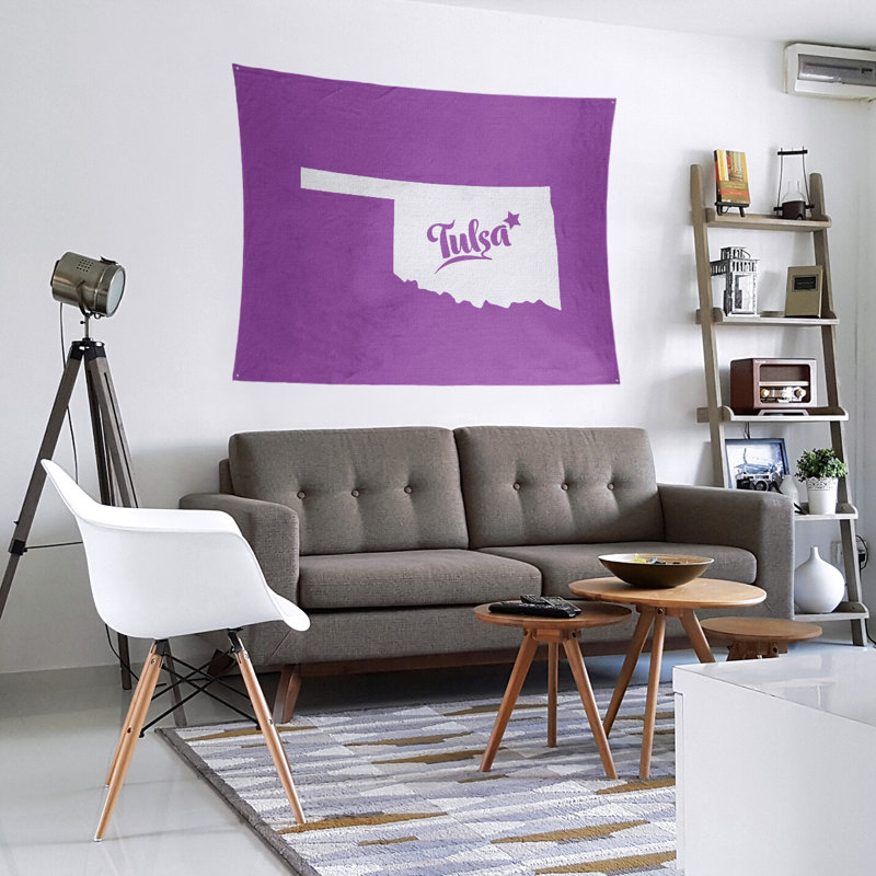 Tapisserie Tulsa Oklahoma, H 27,5 po x l 37,5 po, Violet