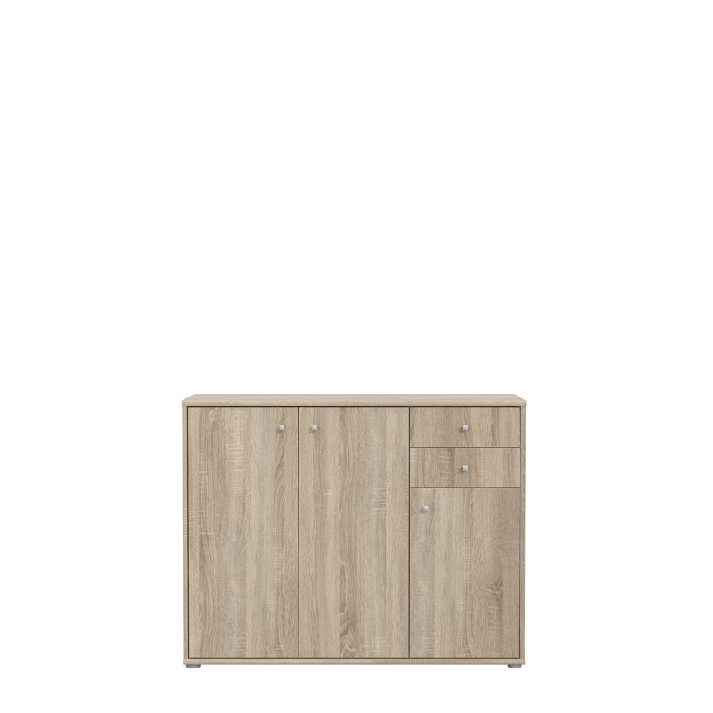 Amandla 108.8cm W 2 - Drawer Chest of Drawers, Sonoma Oak
