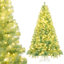 Arbre de Noël artificiel 7,5 pi avec 1300 branches, 550 lumières DEL blanc chaud et 8 modes de fruits verts-1752126565-1752126562