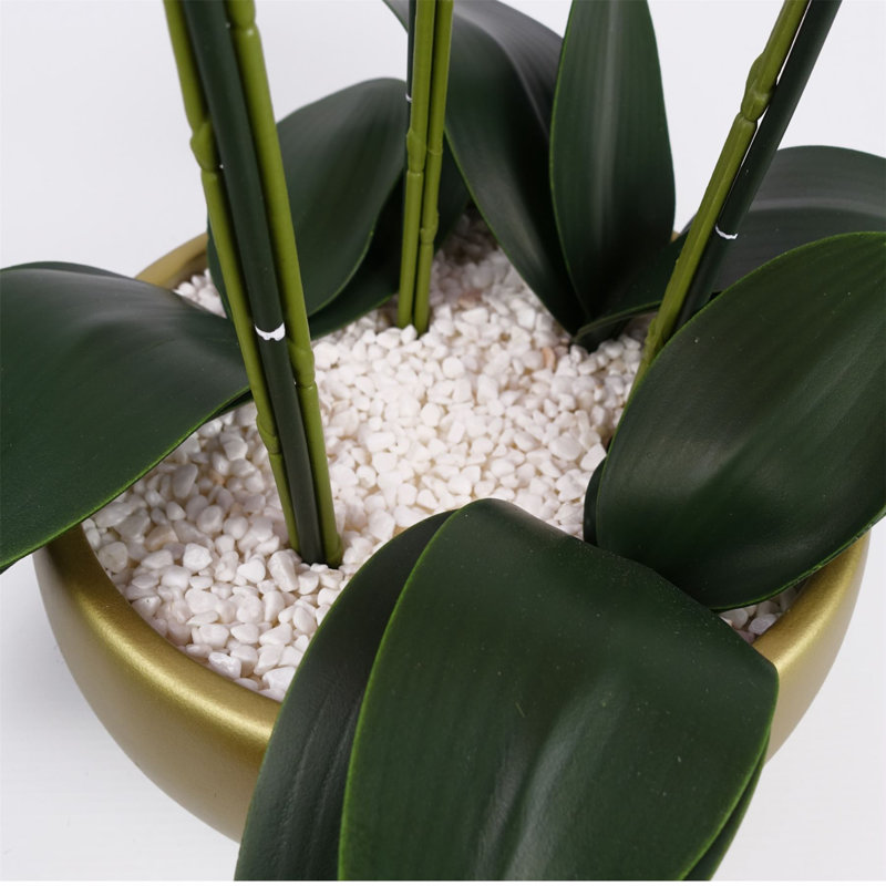 60cm Faux Plant in Ceramic Pot, Gold, Purple