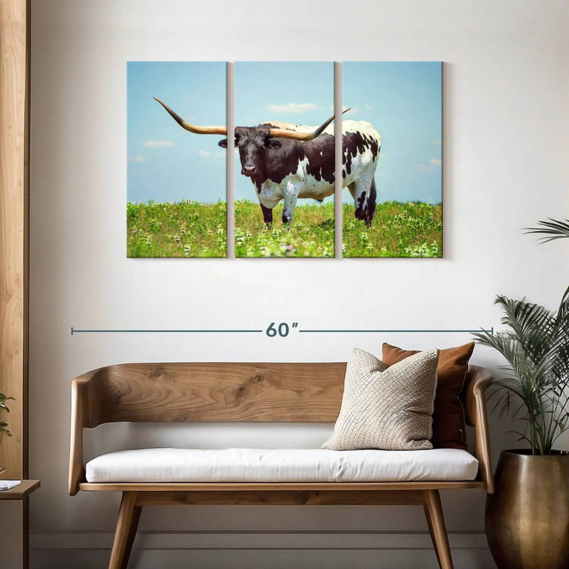 Brampt Longhorn Steer, 28" H x 45" W