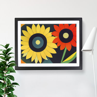Abstract Sunflowers - Framed Print