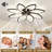 Flower-shaped Led Ceiling Fan With Remote-1832091733