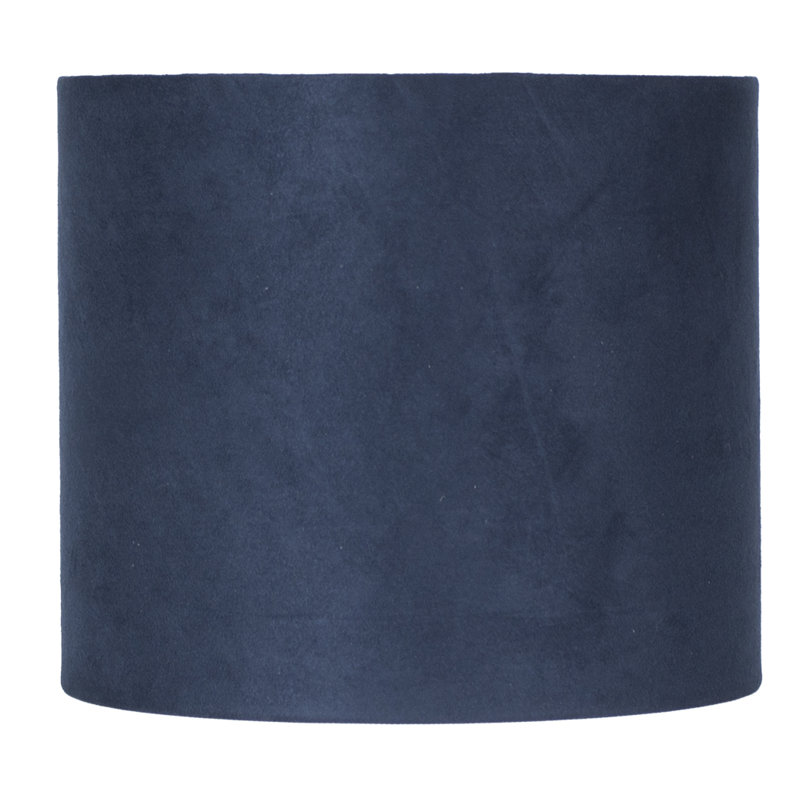 Abat-jour tambour en faux cuir Ganya Classic, H 7 po x l 8 po x P 8 po