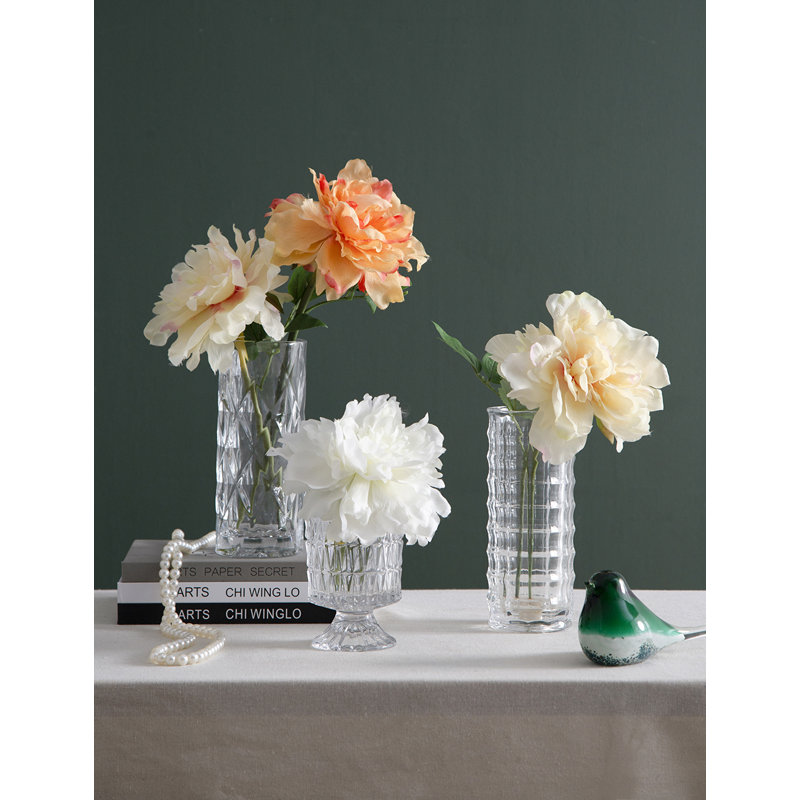 Almost Real Peony   Set of 12   14"   Peach
