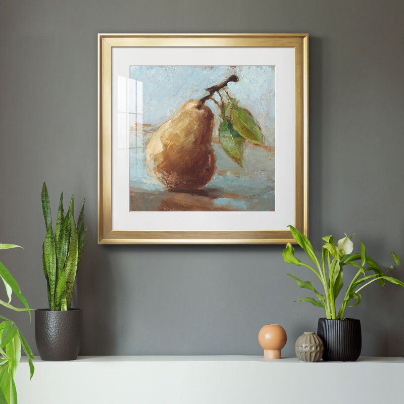 Impressionist Fruit Study II - reproduction encadrée de qualité supérieure - prête à être accrochée, Papier avec cadre doré