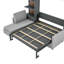 Grand lit escamotable mural avec canapé et tablettes, gris-1160695967