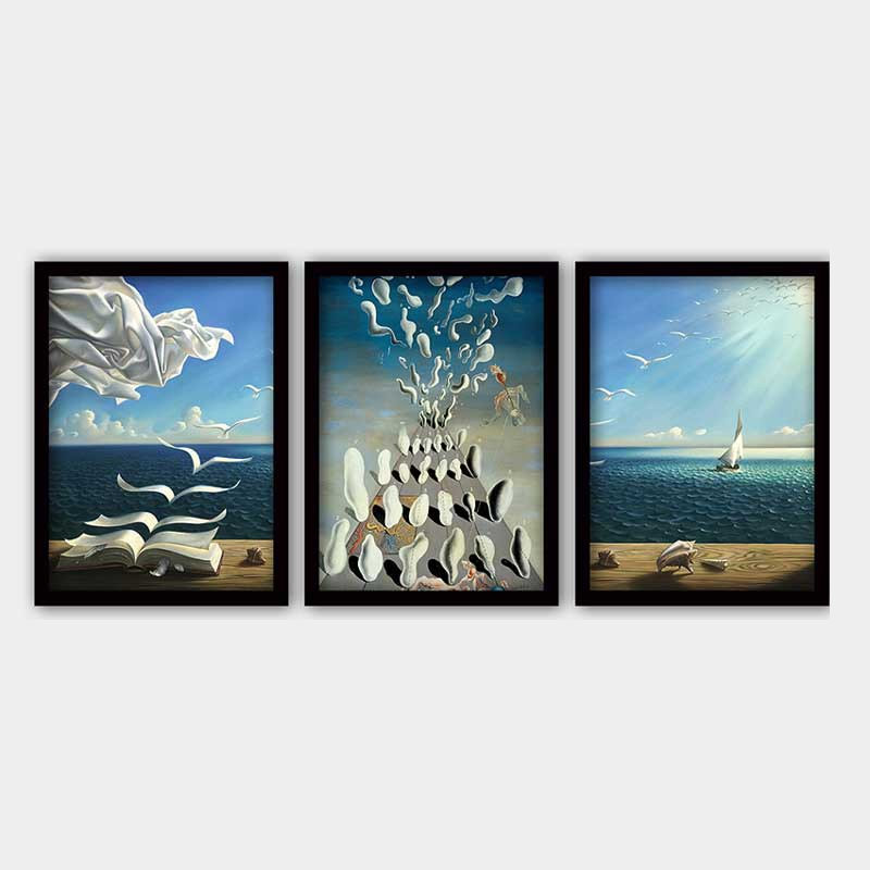 Peinture décorative encadrée, H 21,65 po x l 29,53 po