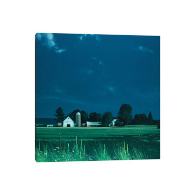 Moonlit Scene at Cushing 1 Piece Wrapped Canvas Painting