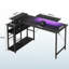 L-Shaped Metal Base Computer Desk