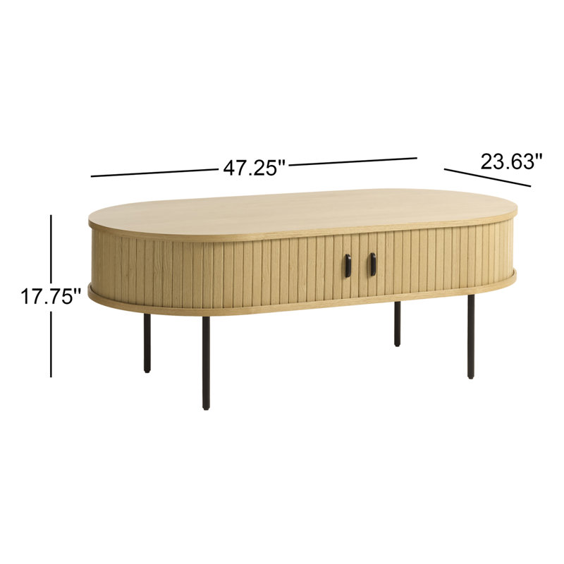 Iris Coffee Table, Natural Oak