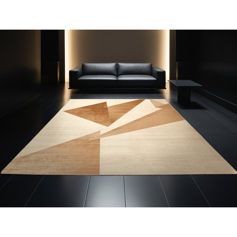 Tapis beige moelleux moelleux et moderne de couleur unie - beige, 4 x 2