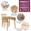 Ahwahnee 2 - Person Drop Leaf Rubberwood Solid Wood Dining Set-70404222-70404221