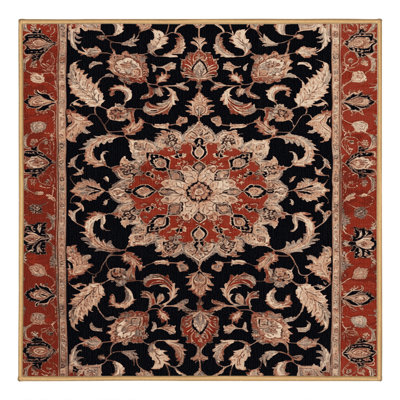 Machine Washable Persian Brown Area Rug