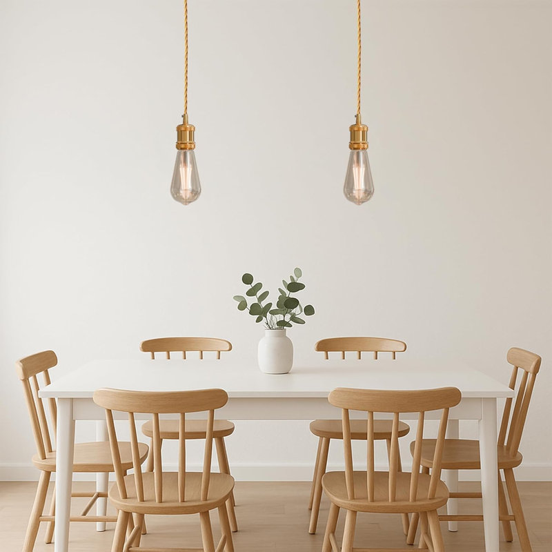 1 - Light Single Pendant, French Gold