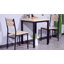 Ensemble table et chaises Staley pour 2 personnes, table de cuisine carrée et chaises naturelles