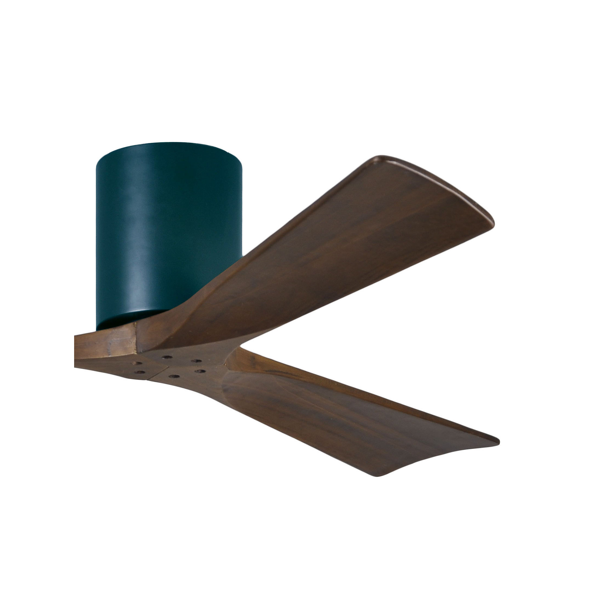 Olivier 3 Blade Ceiling Fan, Matte Black, Walnut Tone, 52"